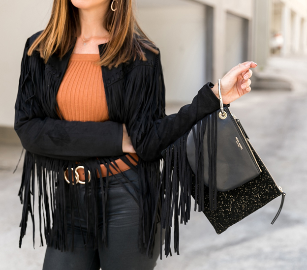 Black Fringe Jacket