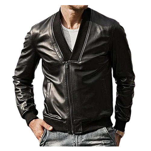 Leather Bomber Jacket