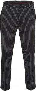 Black Pinstripe Trousers