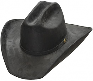 Black Suede Cattleman Hat