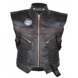 Hawkeye Brown Leather Vest