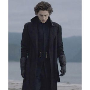 Dune Timothee Chalamet Black Trench Coat