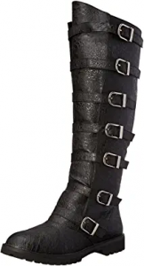 Tall Black Buckle Boots