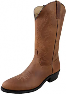 Oil Distress Brown Western Cowboy Boots