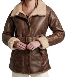 Evil Season 3 Katja Herbers Shearling Leather Jacket