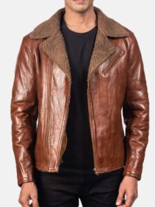 Brown Shearling Leather Jacket