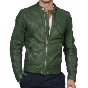 mens-casual-wear-green-leather-jacket