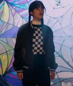 Wednesday-2022-Jenna-Ortega-Black-Bomber-Jacket