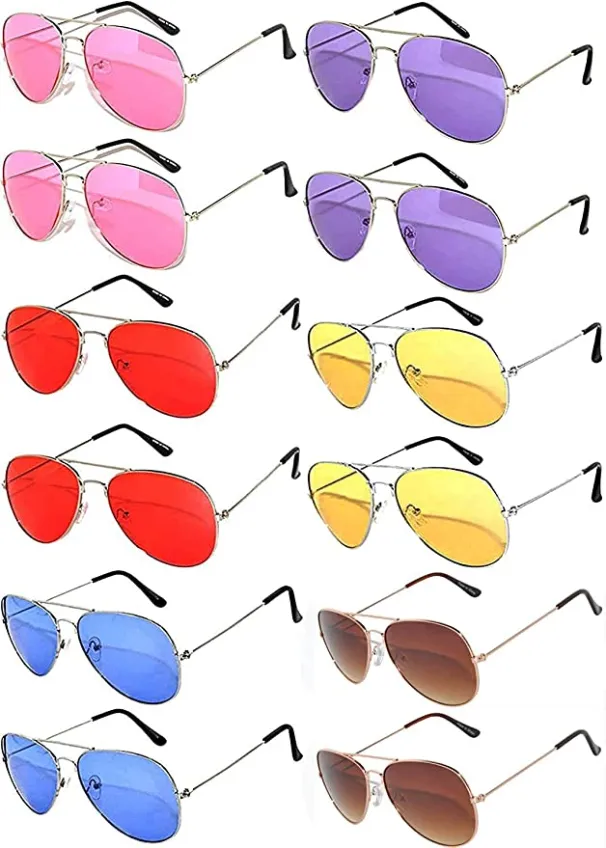 Multiple Colors Vintage Aviator Sunglasses
