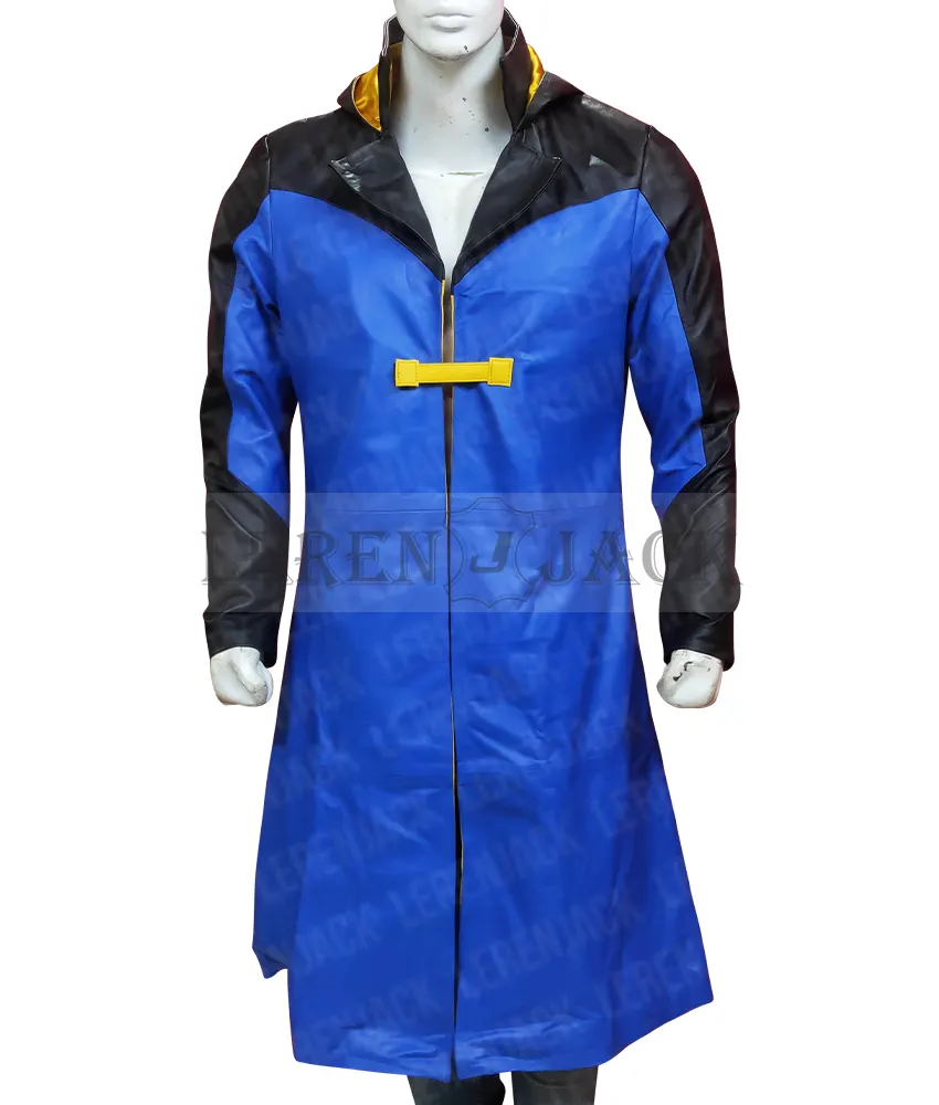 Static-Shock-Black-and-Blue-Leather-Coat