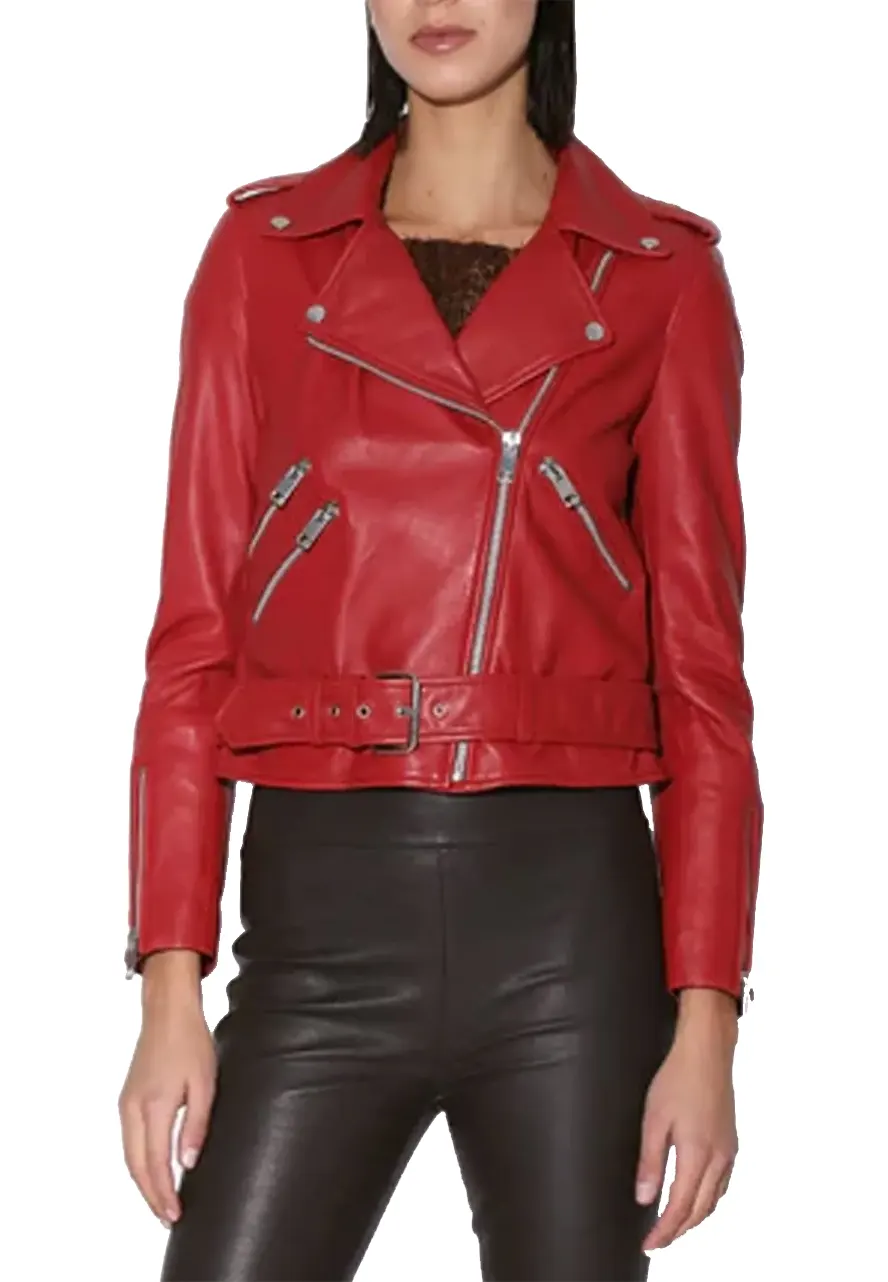 Zoe Christmas Leather Jacket