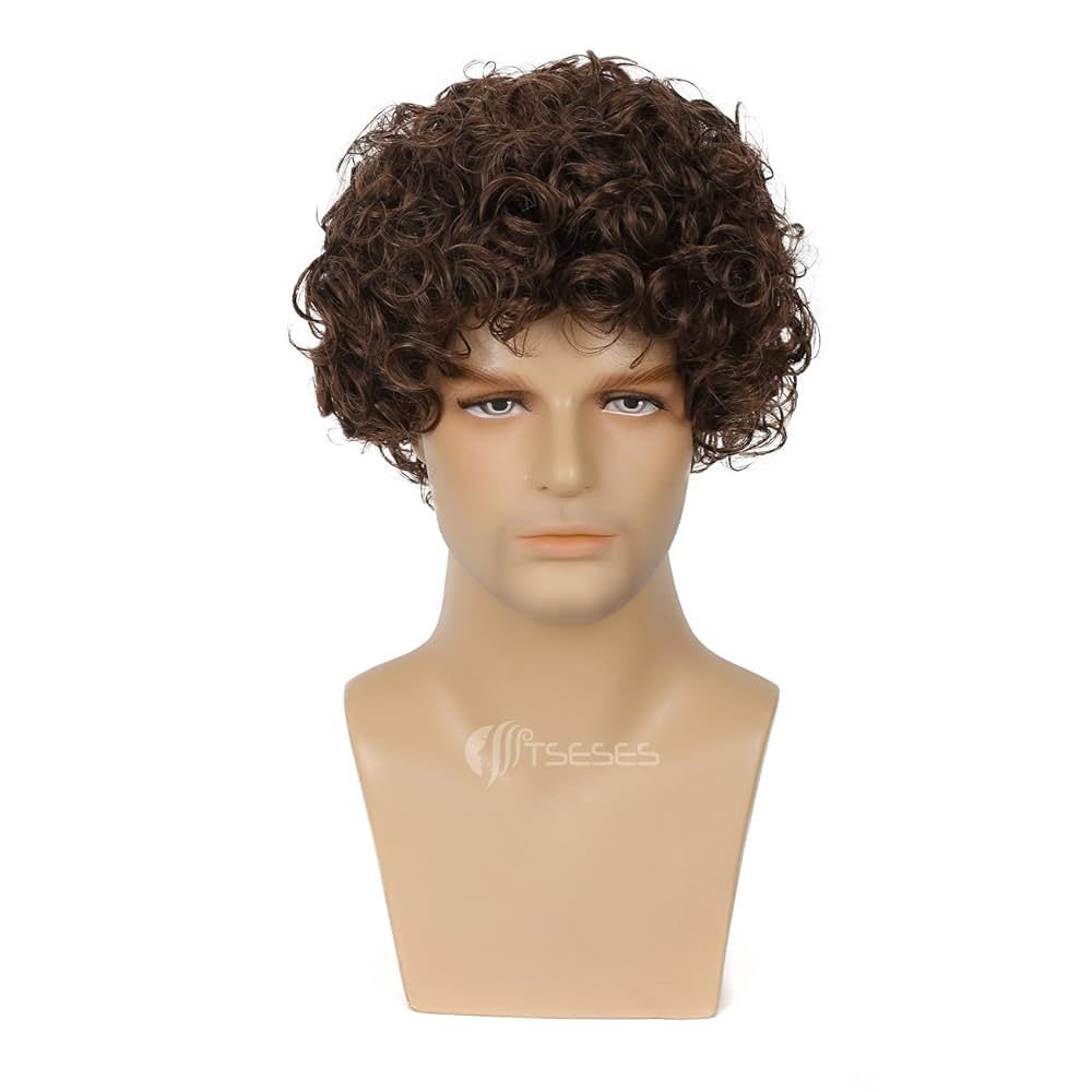 Short Brown Curly Wig