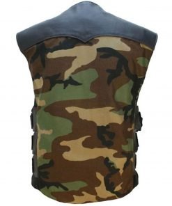Alternative view of Men’s Camo Military Motorcycle Vest