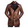 Cinnamon Leather Trench Fur Coat