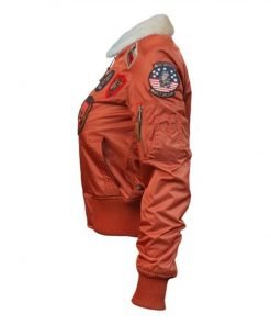 Womens Top Gun B-15 Flight Jacket With Patches