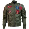 Top Gun Ma 1 Bomber Jacket With Patches