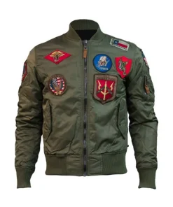 Top Gun Ma 1 Bomber Jacket With Patches
