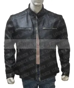 Bald Eagle Black Leather Jacket