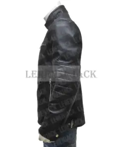 Bald Eagle Black Leather Jacket