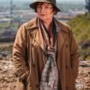 Brenda Blethyn Vera Double Breasted Brown Coat