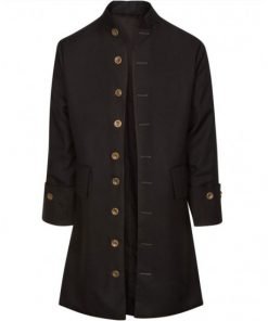 Men's Civilian Militia Colonial Black Coat