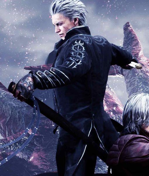 Devil May Cry 5 Vergil Black Trench Coat