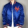 Men's New York Mets Blue Satin Jacket