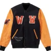 Men's Varsity Off-White Eagle Temp Jacket