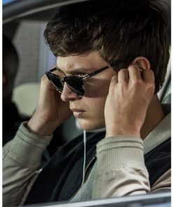 Ansel Elgort Baby Driver Varsity Bomber Jacket