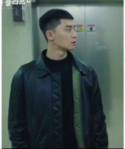 Park Seo‑Joon Itaewon Class Bomber Leather Jacket