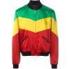 Men's Color Block Rastafari Satin Jacket