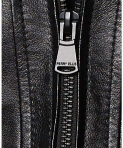 Men's Shirt Collar Style Causal Full Zip Black Jacket