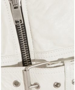 Rockford Women's White Leather Biker Jacket