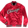 Mens Bulls Bomber Satin Jacket