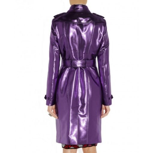 Women's Metallic Purple Coat