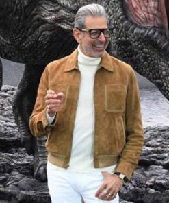 Jeff Goldblum Jurassic World Dominion Ian Malcolm Suede Jacket