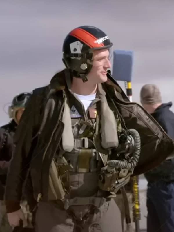 Top Gun Maverick Adm Beau Simpson Leather Jacket