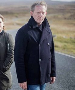 Douglas Henshall Shetland Black Peacoat