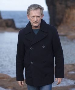 Douglas Henshall Shetland Black Peacoat
