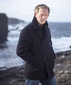 Douglas Henshall Shetland Black Peacoat