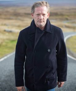 Douglas Henshall Shetland Black Peacoat