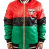 75th Anniversary Chicago Bulls Color Block Satin Jacket