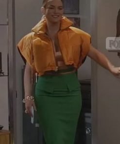 All American JoJo Puffer Orange Jacket