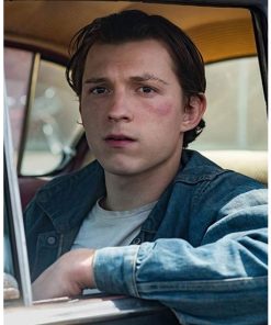 Devil All the Time Arvin Blue Denim Jacket