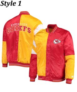 Kansas City Chiefs Red and Yellow Bomber Jacket