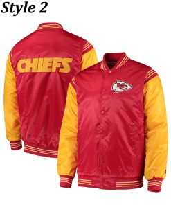 Kansas City Chiefs Red and Yellow Bomber Jacket