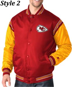Kansas City Chiefs Red and Yellow Bomber Jacket