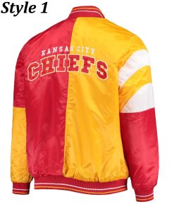 Kansas City Chiefs Red and Yellow Bomber Jacket
