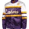 LA Lakers Hardwood Classics Purple and White Bomber Jacket