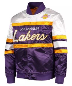 La Lakers Purple Satin Jacket